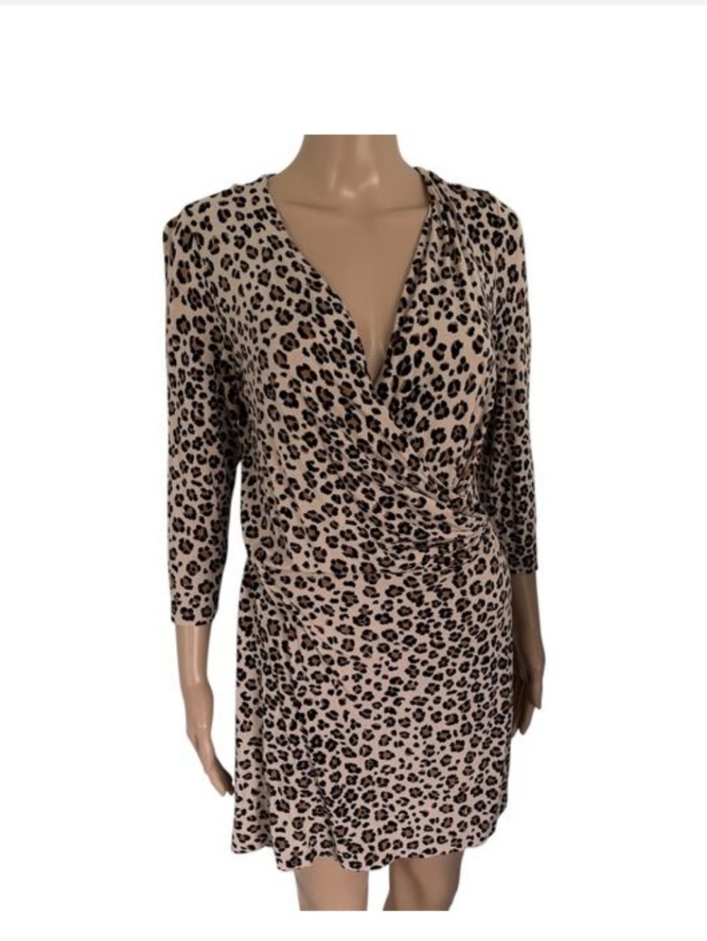 Tommy Bahama Leopard Print Wrap Dress, Sz S